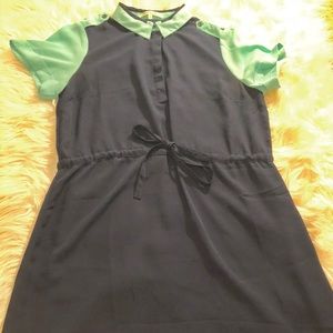A navy blue and teal dress from Francesca’s